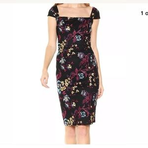 NWT Nicole Miller floral embroidered dress